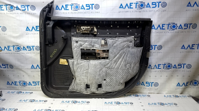 Door trim card front left Ford Flex 09-12 prerest beige, cracked leather, dents, needs cleaning, rubbed
