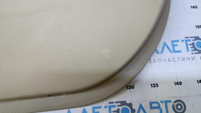Door trim card front right Ford Fusion mk5 13-16 beige with beige insert leather, armrest leather, molding under wood gloss, pokes, dents, whitened plastic, scratches