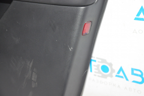 Door trim card front right Tesla Model Y 20 - black leather, with backlight, matte lining, with suede insert with window lift control with door opening button, scratches