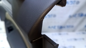 Door trim card front right Ford Fusion mk5 17-20 black with gray insert cloth, armrest leather, molding gray structure, dent, scratches, pokes, broken fastening