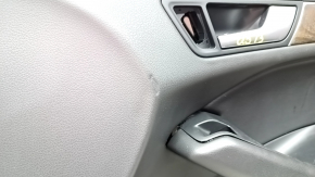 Door trim card front right Audi Q5 8R 09-17 black, insert leather black, armrest rubber, molding under the tree, dents