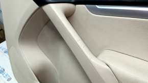 Door trim card front right VW Tiguan 09-17 beige with beige insert leather, armrest leather, scratches