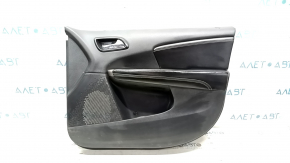Door trim card front right Dodge Journey 11- black with black insert leather, armrest leather, gray stitching