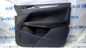 Door trim card front right Lincoln MKC 15- leather black, armrest leather, with gray insert, scratches, bumps, dents, abrasions