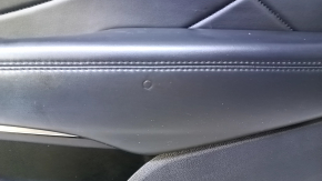 Door trim card front right Lincoln MKC 15- leather black, armrest leather, with gray insert, scratches, bumps, dents, abrasions