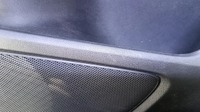 Door trim card front right Lincoln MKC 15- leather black, armrest leather, with gray insert, scratches, pokes, scuffs, abrasions