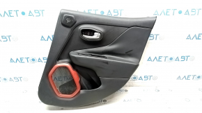 Door trim card rear right Jeep Renegade 15- TRH black leather, leather peeled off, scratches