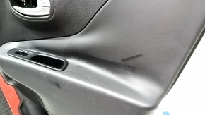 Door trim card rear right Jeep Renegade 15- TRH black leather, leather peeled off, scratches