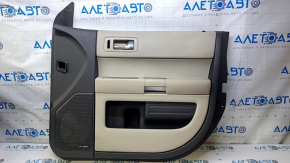 Door trim card front right Ford Flex 09-12 pre-rest, black with beige insert rubber, armrest rubber, worn, needs cleaning