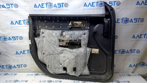 Door trim card front right Ford Flex 09-12 pre-rest, black with beige insert rubber, armrest rubber, worn, needs cleaning