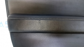 Door trim card front left Lexus CT200h 11-17 black leather, with black insert, armrest black leather, gray molding, scuffs, scratches, bump