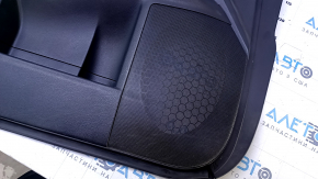 Door trim card front left Lexus CT200h 11-17 black leather, with black insert, armrest black leather, gray molding, scuffs, scratches, bump