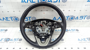 Steering wheel bare Lincoln MKC 15 - leather dark brown, scratches, needs cleaning