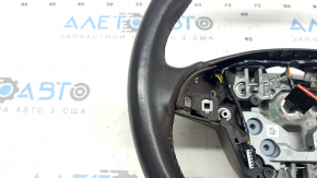 Steering wheel bare Lincoln MKC 15 - leather dark brown, scratches, needs cleaning