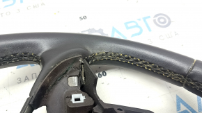 Steering wheel bare Lincoln MKC 15 - leather dark brown, scratches, needs cleaning