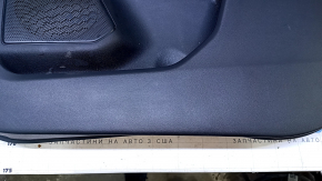 Door trim card front right Ford Escape MK4 20-22 black, with black insert, black handle, fabric armrest, gray molding, dents, bumps, scratches, abrasions, broken fastener