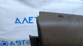 Door trim card front left Lincoln MKC 15- brown leather with wood insert, brown leather armrest, scratches, bumps, nicks, for dry cleaning