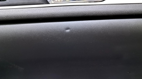 Door trim card front right Lincoln MKZ 13-16 black leather, with black insert, armrest black leather, insert wood gloss, scratches, dents, bumps, scuffs