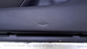 Door trim card front right Lincoln MKZ 13-16 black leather, with black insert, armrest black leather, insert wood gloss, scratches, dents, bumps, scuffs