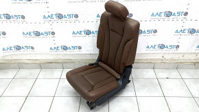 Rear row of seats 2nd row left Audi Q7 16- brown leather with perforation, heated, scratches, cracks