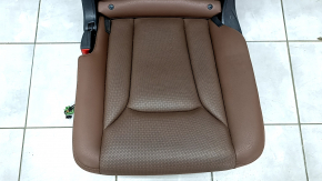 Rear row of seats 2nd row left Audi Q7 16- brown leather with perforation, heated, scratches, cracks