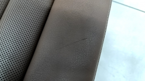 Rear row of seats 2nd row left Audi Q7 16- brown leather with perforation, heated, scratches, cracks