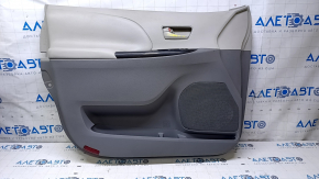 Door trim card front left Toyota Sienna 11-12 gray, with gray insert, armrest gray leather, whitened plastic, scratches