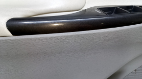 Door trim card front left Toyota Sienna 11-12 gray, with gray insert, armrest gray leather, whitened plastic, scratches