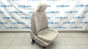 Passenger seat Lincoln MKC 15- with airbag, electric, heated, perforated, beige leather, for cleaning, cracks in leather