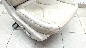 Passenger seat Lincoln MKC 15- with airbag, electric, heated, perforated, beige leather, for cleaning, cracks in leather