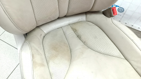Passenger seat Lincoln MKC 15- with airbag, electric, heated, perforated, beige leather, for cleaning, cracks in leather