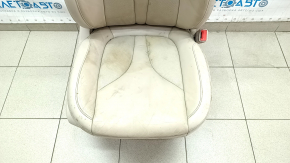 Passenger seat Lincoln MKC 15- with airbag, electric, heated, perforated, beige leather, for cleaning, cracks in leather