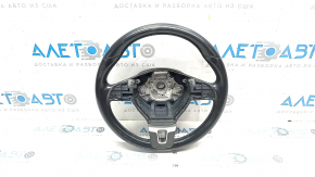 Naked steering wheel VW Passat b7 12-15 USA leather black, scuffs