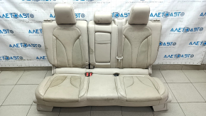 Rear row of seats 2nd row Lincoln MKC 15 - beige leather, perforation, heating, leather tear, broken foam, dry cleaning