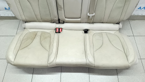 Rear row of seats 2nd row Lincoln MKC 15 - beige leather, perforation, heating, leather tear, broken foam, dry cleaning