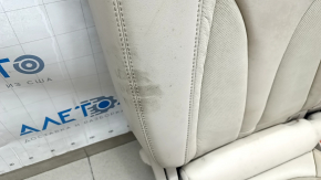 Rear row of seats 2nd row Lincoln MKC 15 - beige leather, perforation, heating, leather tear, broken foam, dry cleaning