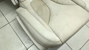 Rear row of seats 2nd row Lincoln MKC 15 - beige leather, perforation, heating, leather tear, broken foam, dry cleaning