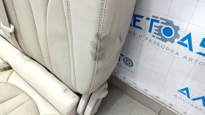 Rear row of seats 2nd row Lincoln MKC 15 - beige leather, perforation, heating, leather tear, broken foam, dry cleaning