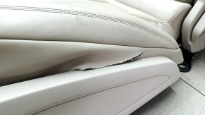 Rear row of seats 2nd row Lincoln MKC 15 - beige leather, perforation, heating, leather tear, broken foam, dry cleaning