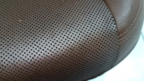 Passenger seat Audi Q7 16- with airbag, brown leather, heating, ventilation, electric, cracks, needs cleaning