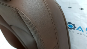Passenger seat Audi Q7 16- with airbag, brown leather, heating, ventilation, electric, cracks, needs cleaning