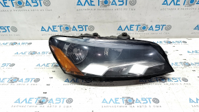 Headlight front right VW Passat b7 12-15 USA bare, halogen, sand, scratches, debris inside, no plug