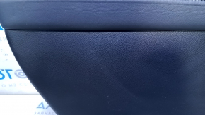 Door trim card front left Lexus CT200h 11-17 black with brown insert, armrest black leather, gray molding, without overlay, scratches, bump, scuff