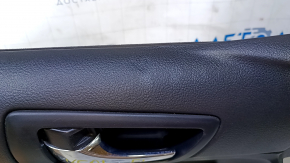 Door trim card front left Toyota Camry v50 12-14 usa gray with black insert plastic, armrest black rubber, scratches, dents, abrasions
