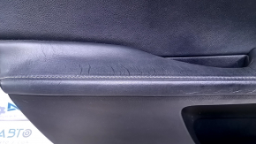 Door trim card front left Lexus ES300h ES350 13-18 leather black with black insert leather, armrest black leather, molding under wood gloss, under seat memory, leather defect, abrasions