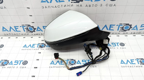 Side mirror right Audi Q7 16-19 15+4 pins, heated, auto-dimming, auto-folding, turn signal, camera, BSM, white, scratches