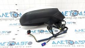 Side mirror right Audi Q7 16-19 15+4 pins, heated, auto-dimming, auto-folding, turn signal, camera, BSM, white, scratches