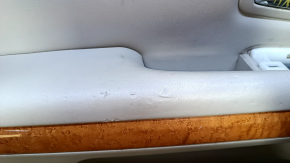 Door trim card front left RX300 RX330 RX350 RX400H 04-09 beige, with beige insert, armrest beige leather, molding under wood gloss, scratches, burrs, dents, pokes