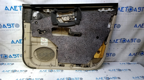 Door trim card front left RX300 RX330 RX350 RX400H 04-09 beige, with beige insert, armrest beige leather, molding under wood gloss, scratches, burrs, dents, pokes