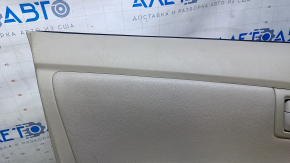 Door trim card front left Toyota Prius 30 10-15 beige, with beige insert cloth, armrest beige leather, scratches, bump, for cleaning
